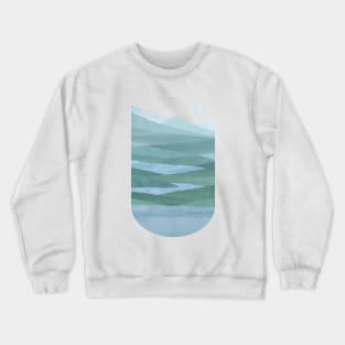 Abstract mountains landscape art Crewneck Sweatshirt